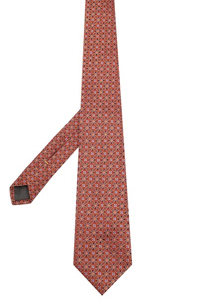 Шелковый галстук CANALI коричневого цвета по цене 12700 руб., арт. 18/HJ02630, фото 2 Шелковый галстук CANALI, арт. 18/HJ02630, фото 2