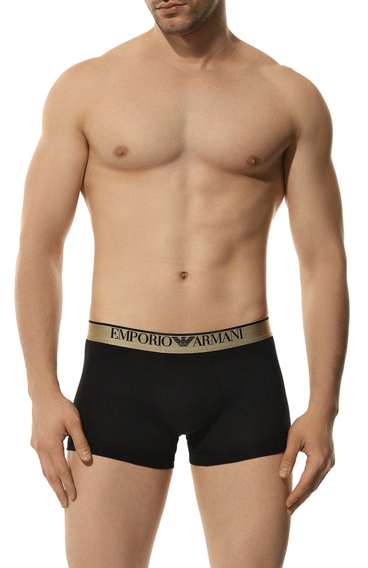 Хлопковые боксеры Emporio Armani 111389/4F512 Чёрный  111389/4F512 Фото 2