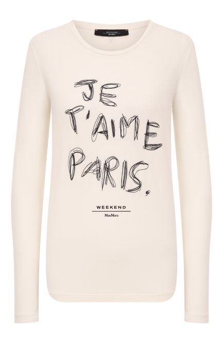 Женская хлопковый лонгслив WEEKEND MAX MARA, арт. REN0IR