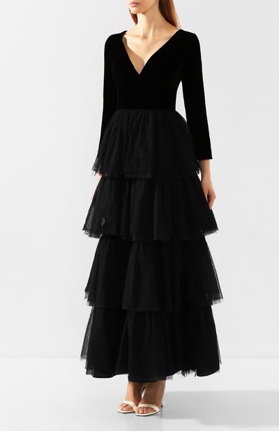 Платье-макси SARA ROKA черного цвета по цене 113500 руб., арт. SEDDY 42/FW19-47, фото 3 Платье-макси SARA ROKA, арт. SEDDY 42/FW19-47, фото 3