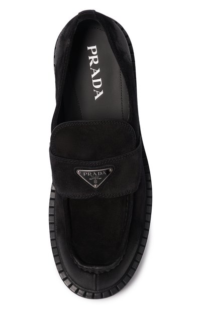 Замшевые лоферы PRADA, арт. 2DE151 G001/0B2, фото 5