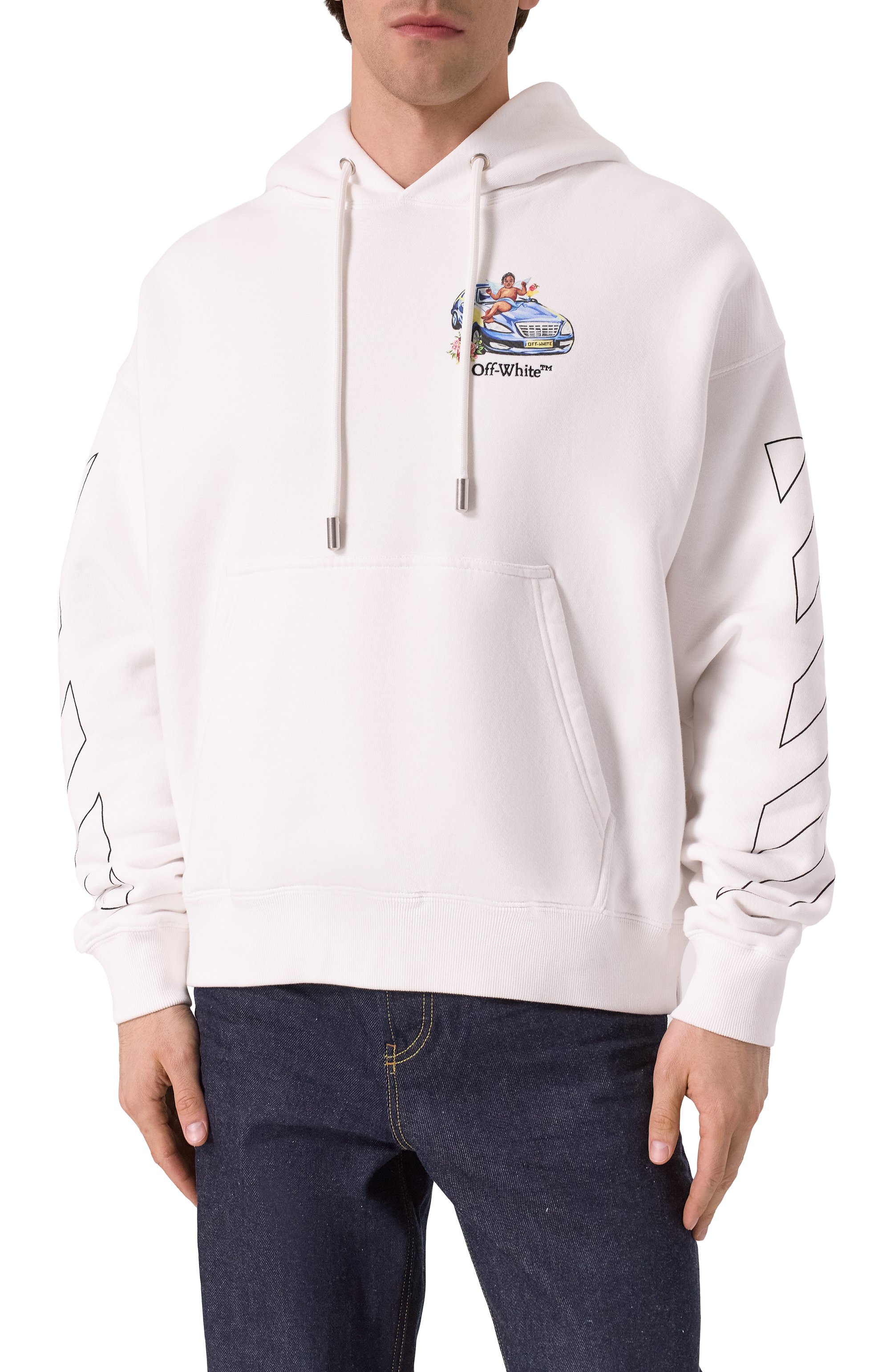 Хлопковое худи OFF-WHITE, арт. 0MBB085S25FLE005, фото 3