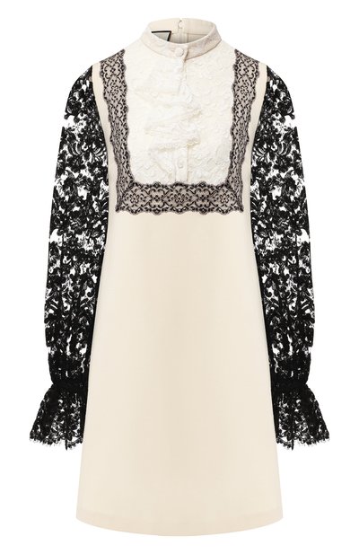 Платье с кружевной отделкой и воротником-стойкой GUCCI, арт. 538734/X900A, фото 1