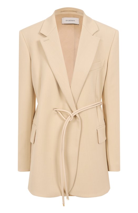 Жакет из вискозы Sportmax GLASSA Бежевый GLASSA