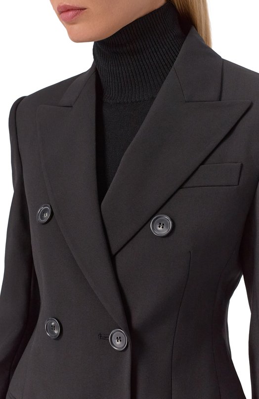 Шерстяной жакет Sportmax ADAM0 Чёрный  ADAM0 Фото 5