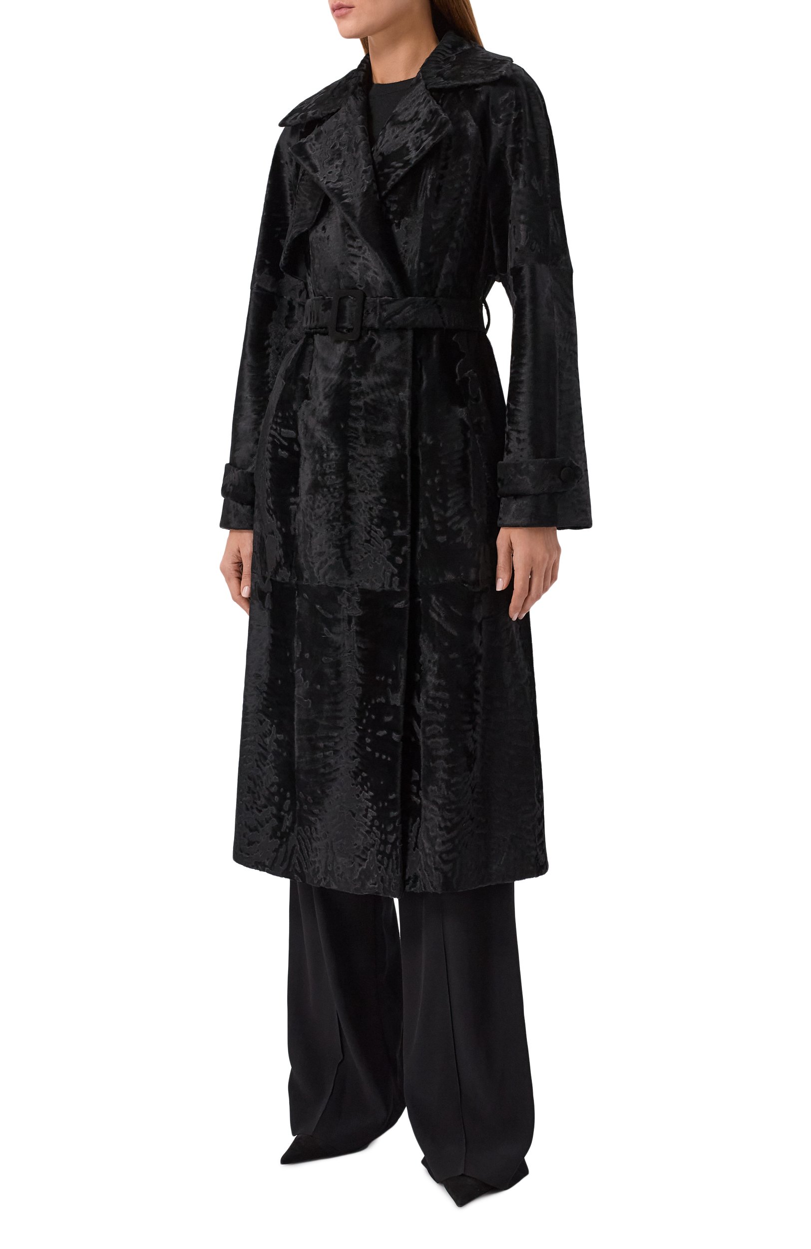 Пальто из каракульчи MVST, арт. M031/BROADTAIL BLACK, фото 3