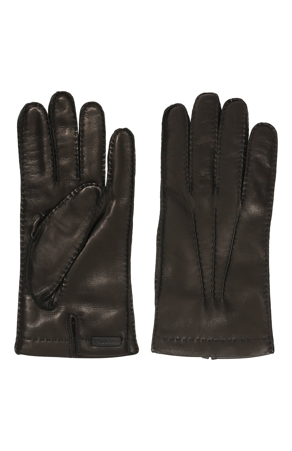 Кожаные перчатки PRADA черного цвета по цене 79000 руб., арт. 2GG005-038-F0002, фото 2 Кожаные перчатки PRADA, арт. 2GG005-038-F0002, фото 2