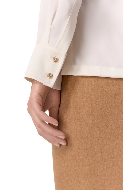 Шелковая блузка Max Mara Studio L0DI Белый  L0DI Фото 5