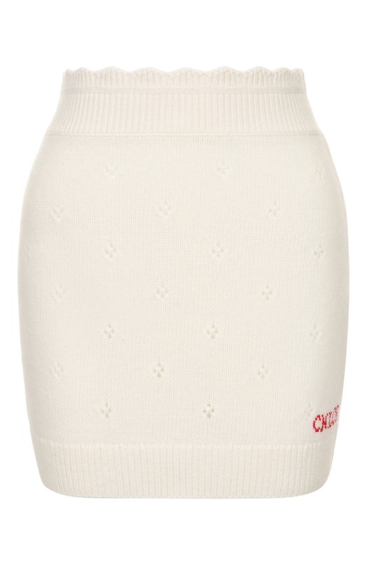 Юбка из шерсти и кашемира Chloé CH25WMJ06590 Кремовый CH25WMJ06590