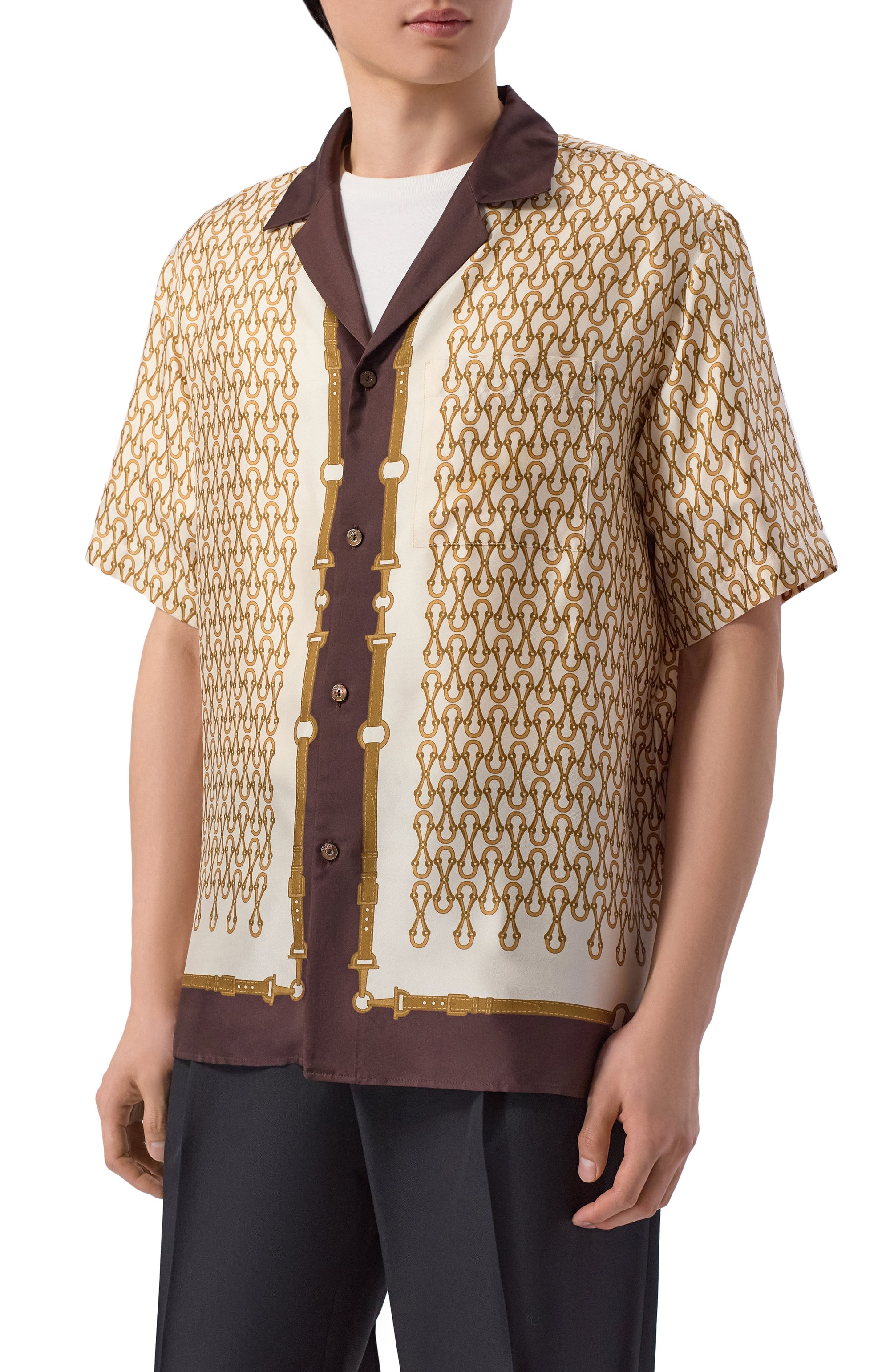 Хлопковая рубашка GUCCI, арт. 794907/ZAUIZ, фото 3