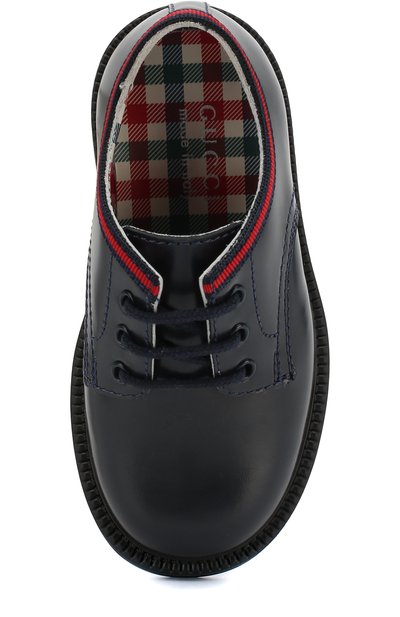 Кожаные дерби с контрастной отделкой GUCCI, арт. 477537/D7310, фото 4