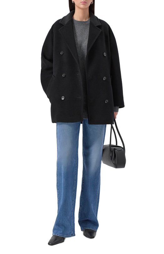 Пальто из шерсти и кашемира Max Mara REBUS Чёрный  REBUS Фото 2