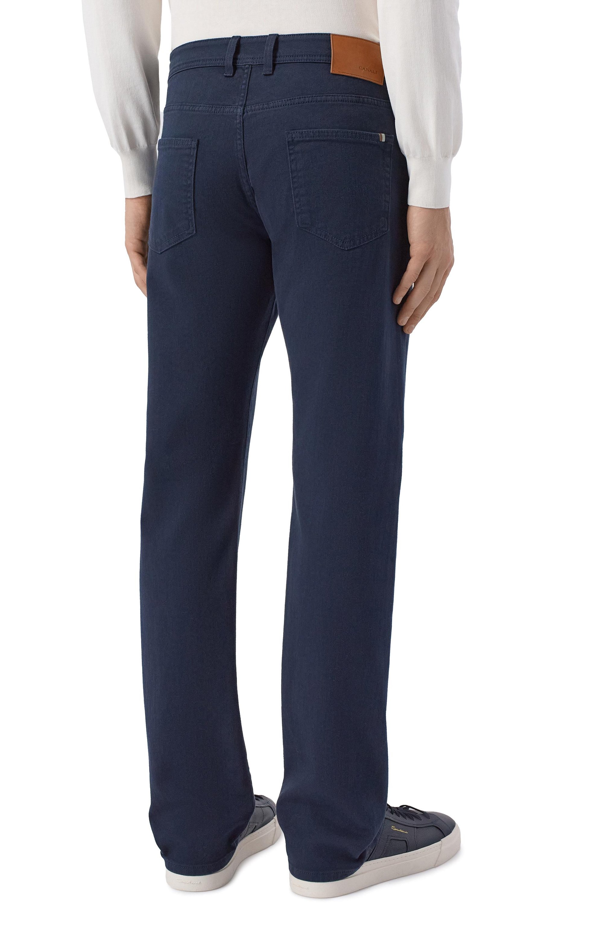 Джинсы CANALI темно-синего цвета по цене 71650 руб., арт. 91729/PD01637_001, фото 4 Джинсы CANALI, арт. 91729/PD01637_001, фото 4