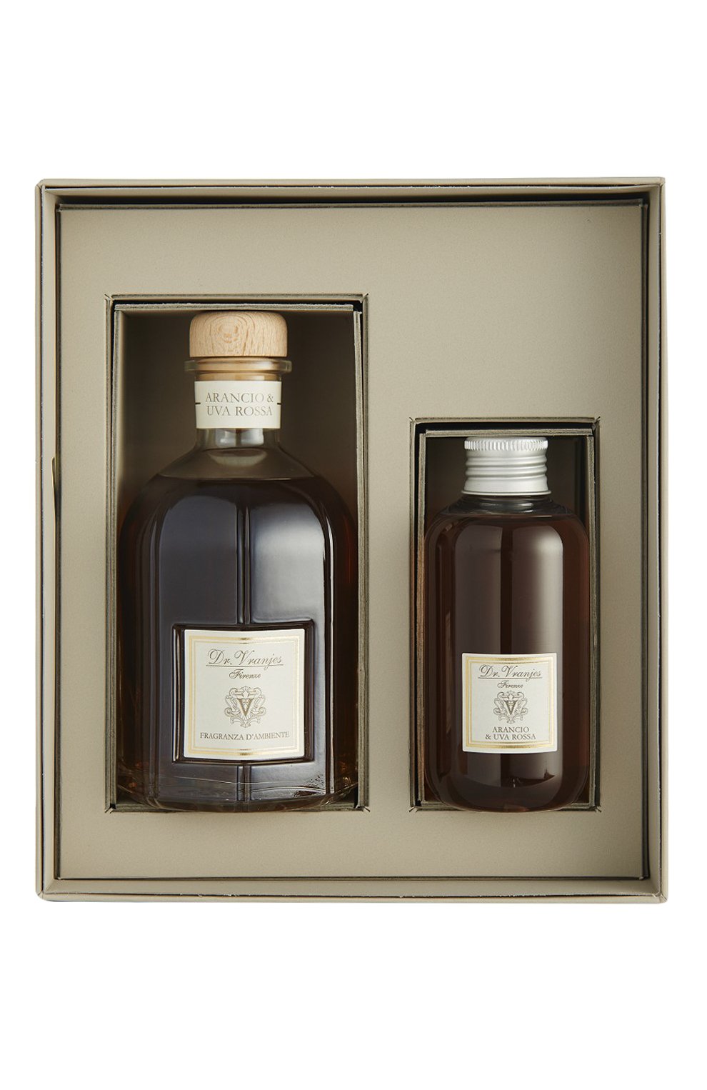 Набор arancio & uva rossa с наполнителем DR. VRANJES FIRENZE бесцветного цвета по цене 25000 руб., арт. FRV17-C19, фото 1 Набор arancio & uva rossa с наполнителем DR. VRANJES FIRENZE, арт. FRV17-C19, фото 1