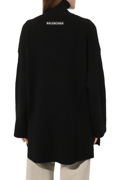 Шерстяной свитер BALENCIAGA черного цвета по цене 240500 руб., арт. 773596/T1684, фото 4 Шерстяной свитер BALENCIAGA, арт. 773596/T1684, фото 4