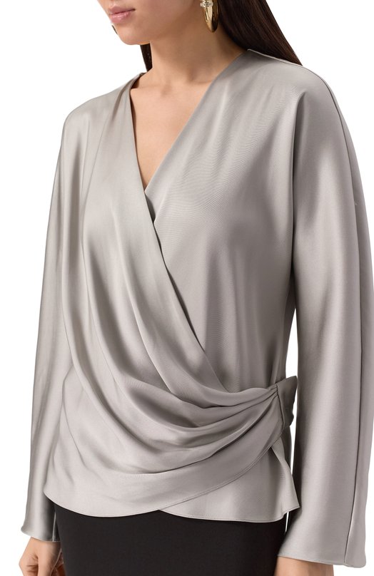 Атласная блузка Giorgio Armani GW000843/TE10101 Серый  GW000843/TE10101 Фото 5