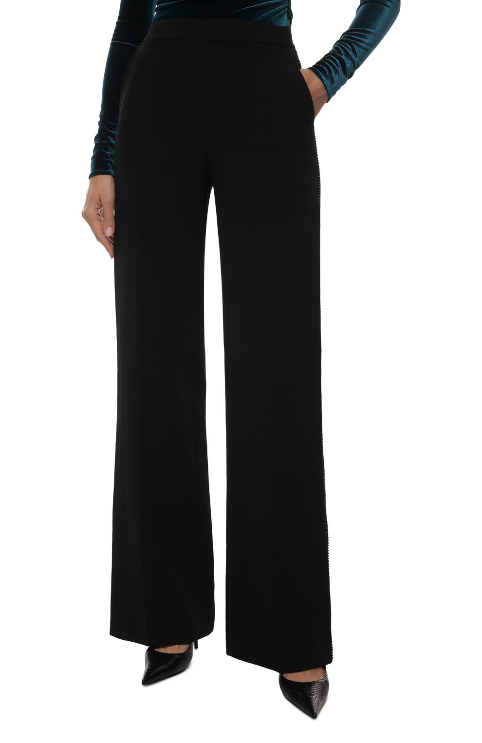 Брюки PHILOSOPHY DI LORENZO SERAFINI черного цвета по цене 59550 руб., арт. A0321/5756, фото 3 Брюки PHILOSOPHY DI LORENZO SERAFINI, арт. A0321/5756, фото 3