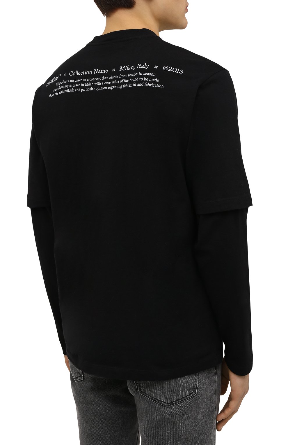 Хлопковый лонгслив OFF-WHITE, арт. 0MAB066F21JER007, фото 4