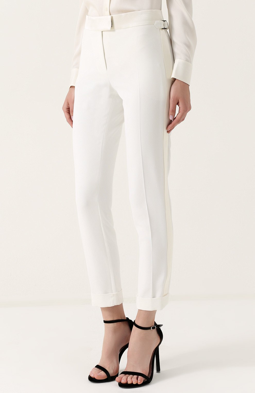 Укороченные брюки с лампасами и отворотами TOM FORD, арт. PAW083-FAX105, фото 3