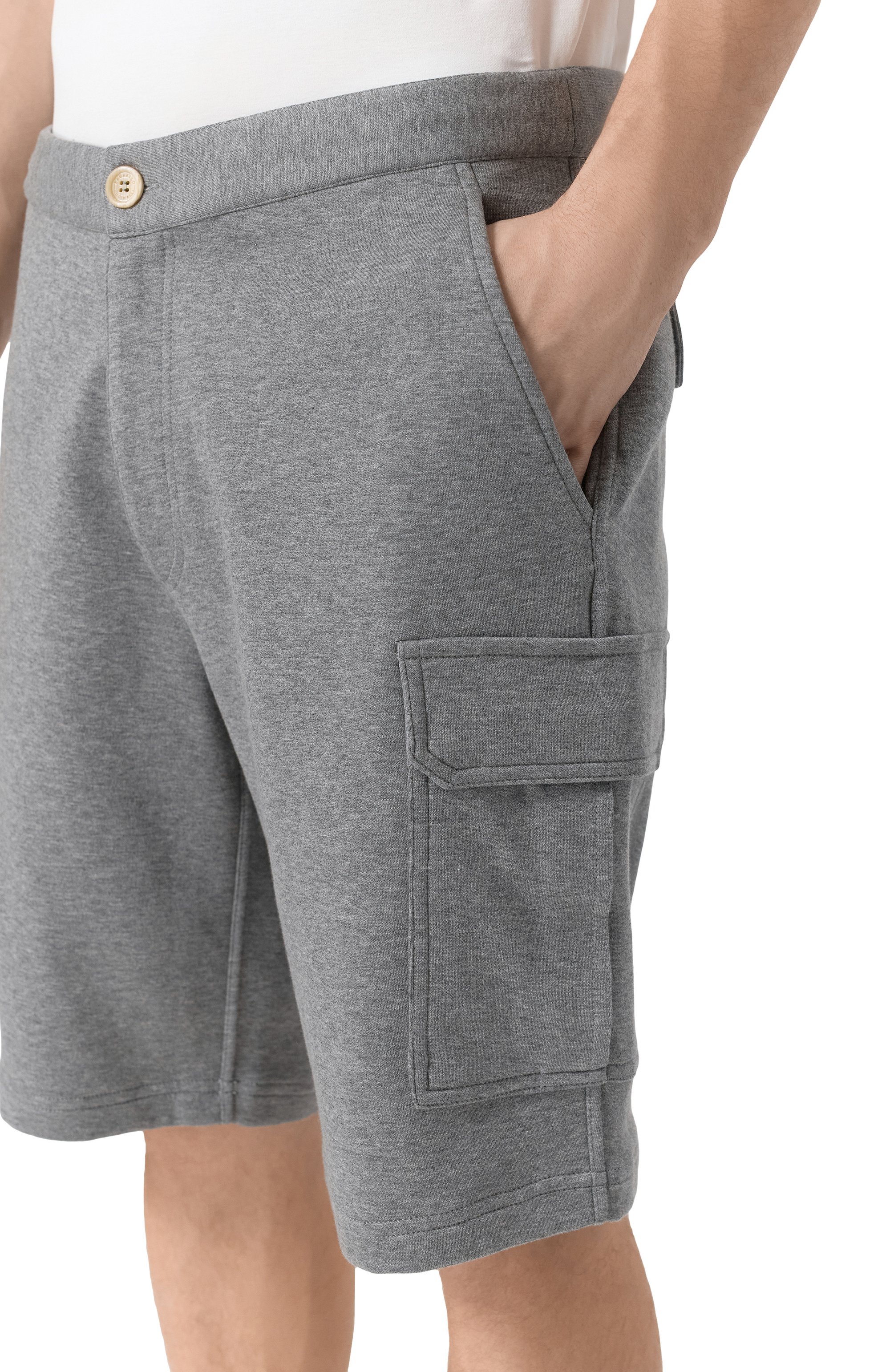 Шорты из хлопка и кашемира BRUNELLO CUCINELLI, арт. MM8313222G, фото 5