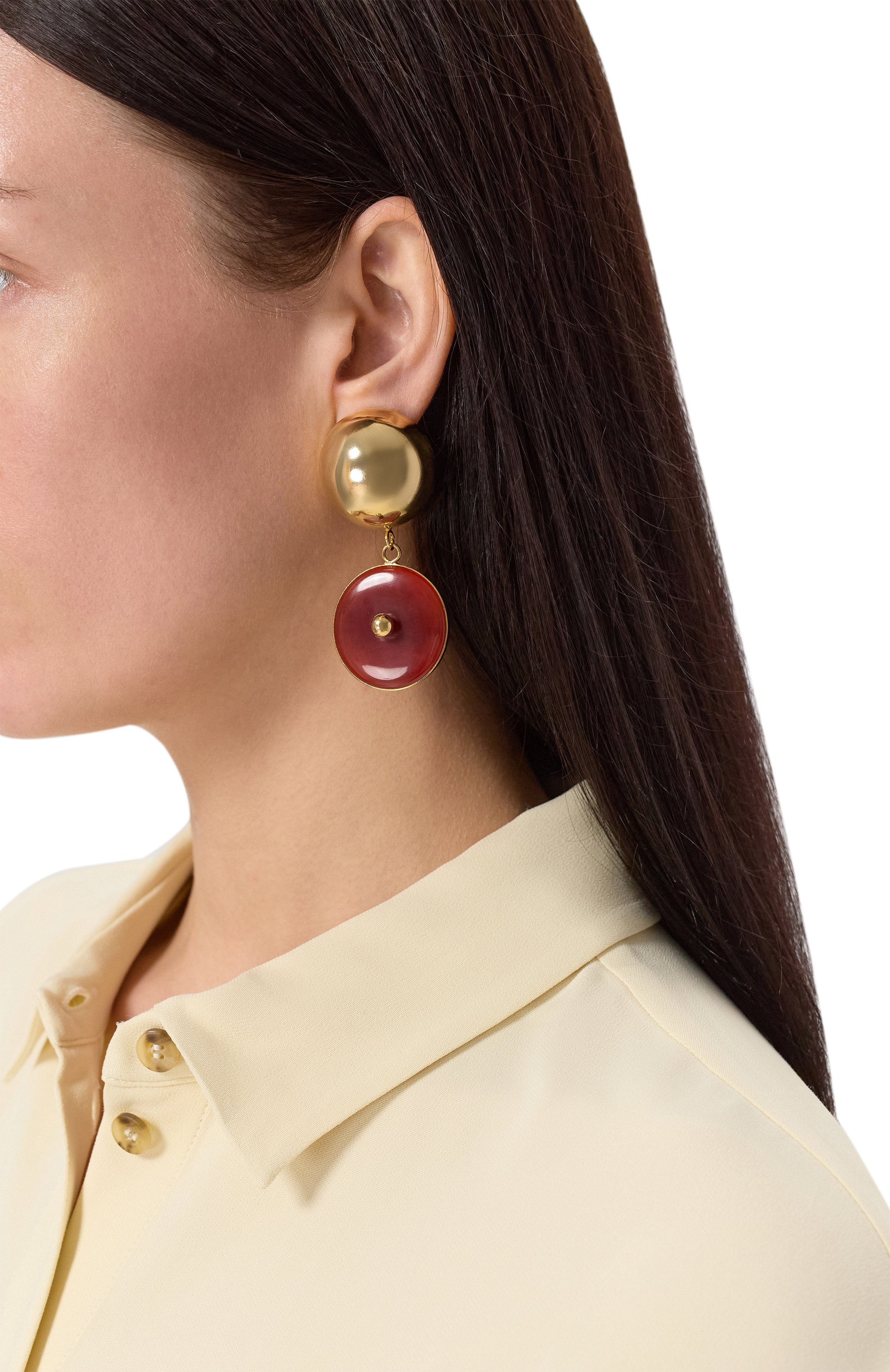 Клипсы CRYSTALLINE JEWELLERY коричневого цвета по цене 17820 руб., арт. 388YT, фото 2 Клипсы CRYSTALLINE JEWELLERY, арт. 388YT, фото 2