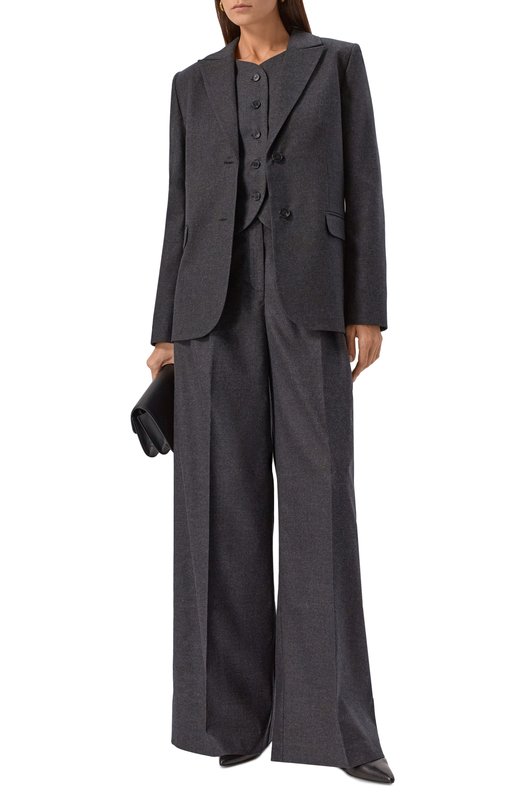 Шерстной жакет Lesyanebo LN02H-424_ITB Серый  LN02H-424_ITB Фото 2