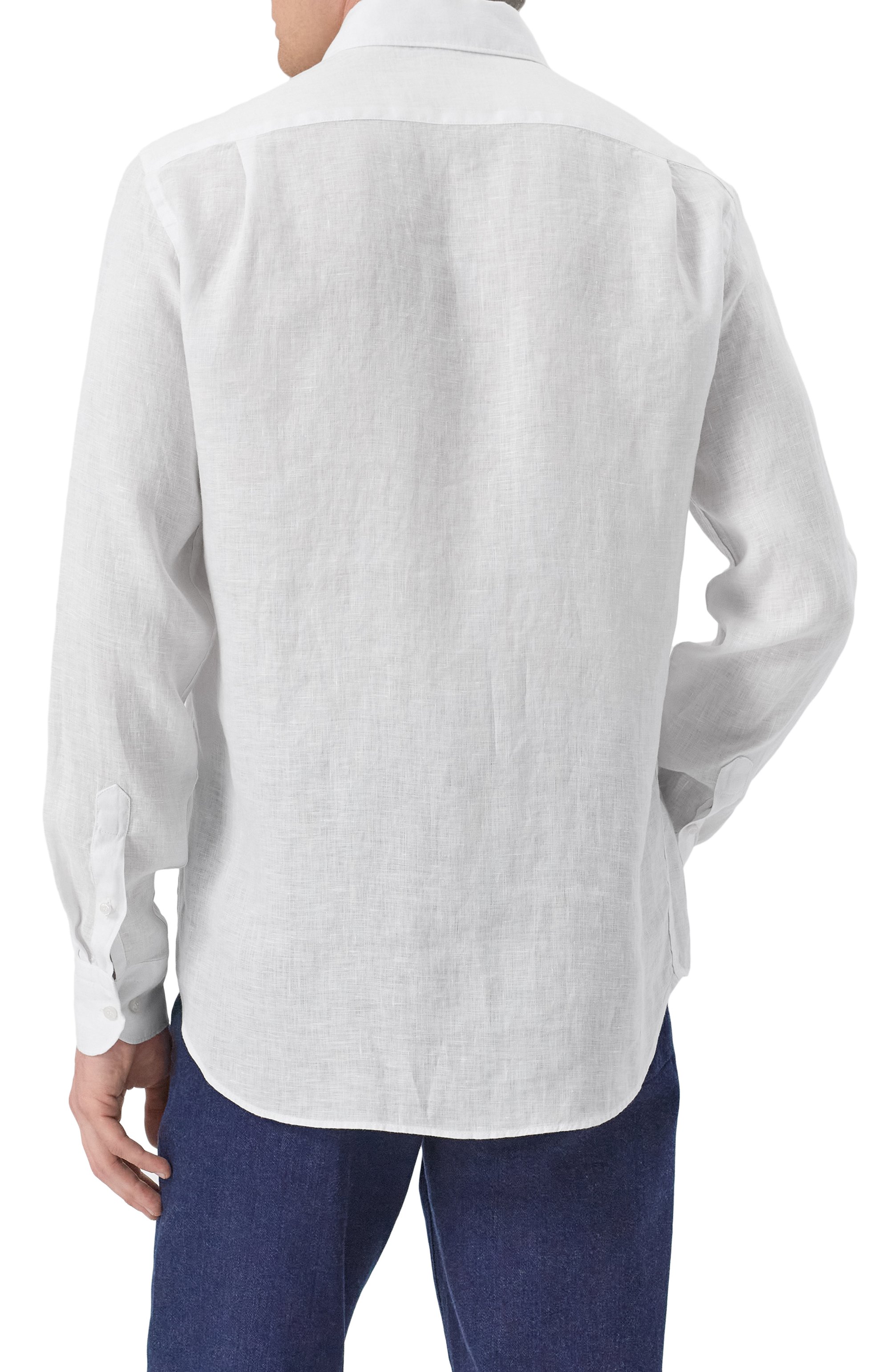 Льняная рубашка PAUL&SHARK белого цвета по цене 33350 руб., арт. 25413180CF, фото 4 Льняная рубашка PAUL&SHARK, арт. 25413180CF, фото 4