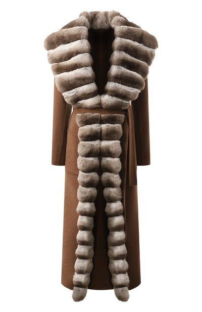 Женское шерстяное пальто с меховой отделкой MVST, арт. FTBPL-X1395-1CH/LP1444