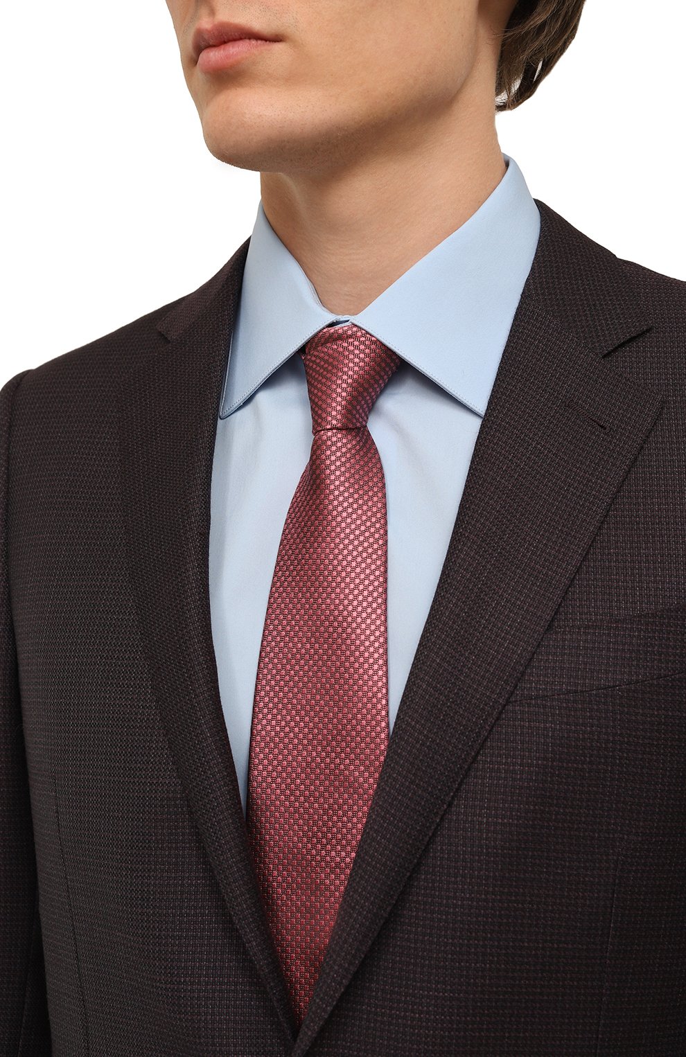 Шелковый галстук LANVIN розового цвета по цене 15400 руб., арт. 3162/TIE, фото 2 Шелковый галстук LANVIN, арт. 3162/TIE, фото 2