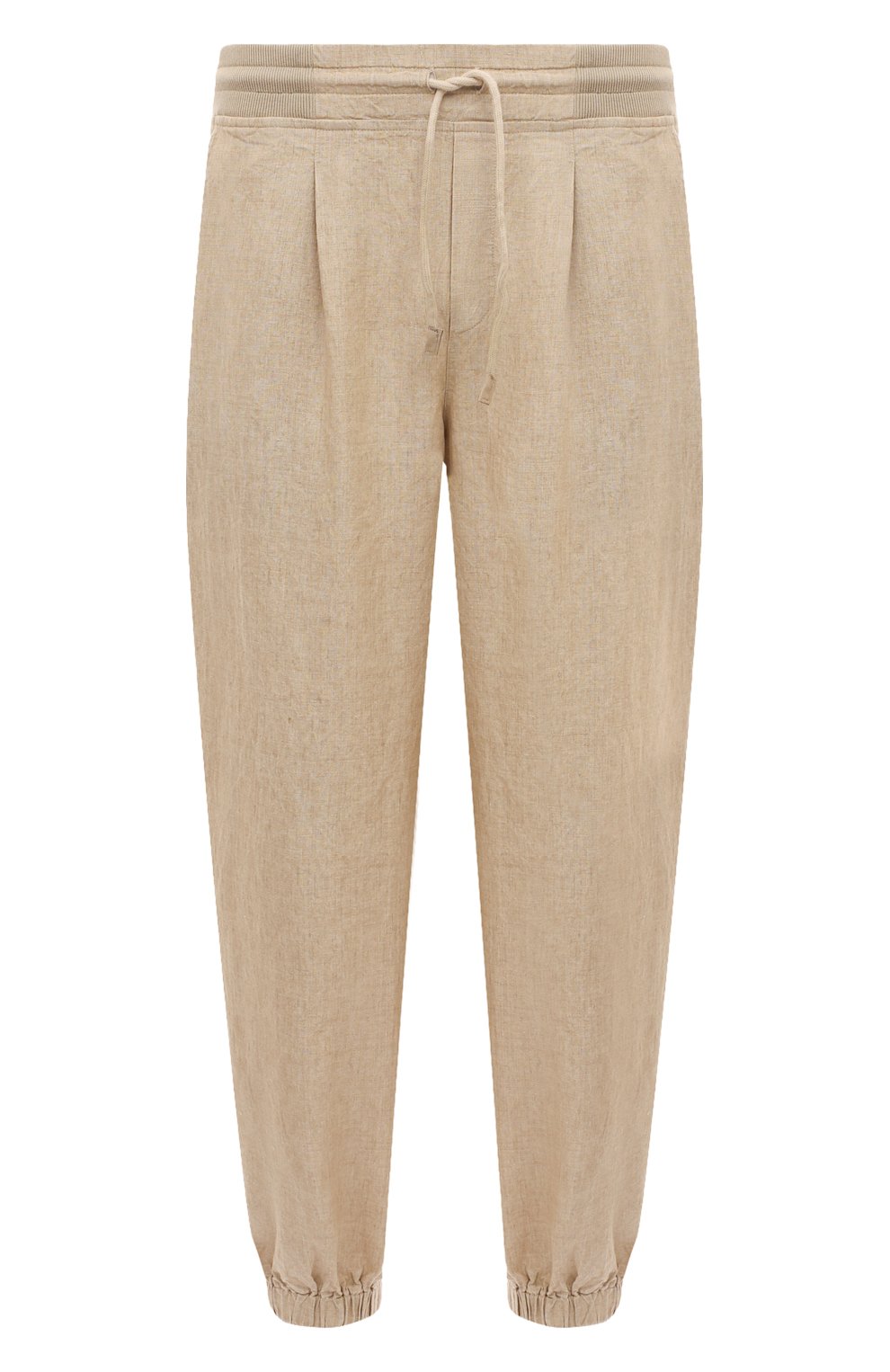 Льняные джоггеры GRAN SASSO бежевого цвета по цене 39650 руб., арт. 76108/50612, фото 1 Льняные джоггеры GRAN SASSO, арт. 76108/50612, фото 1