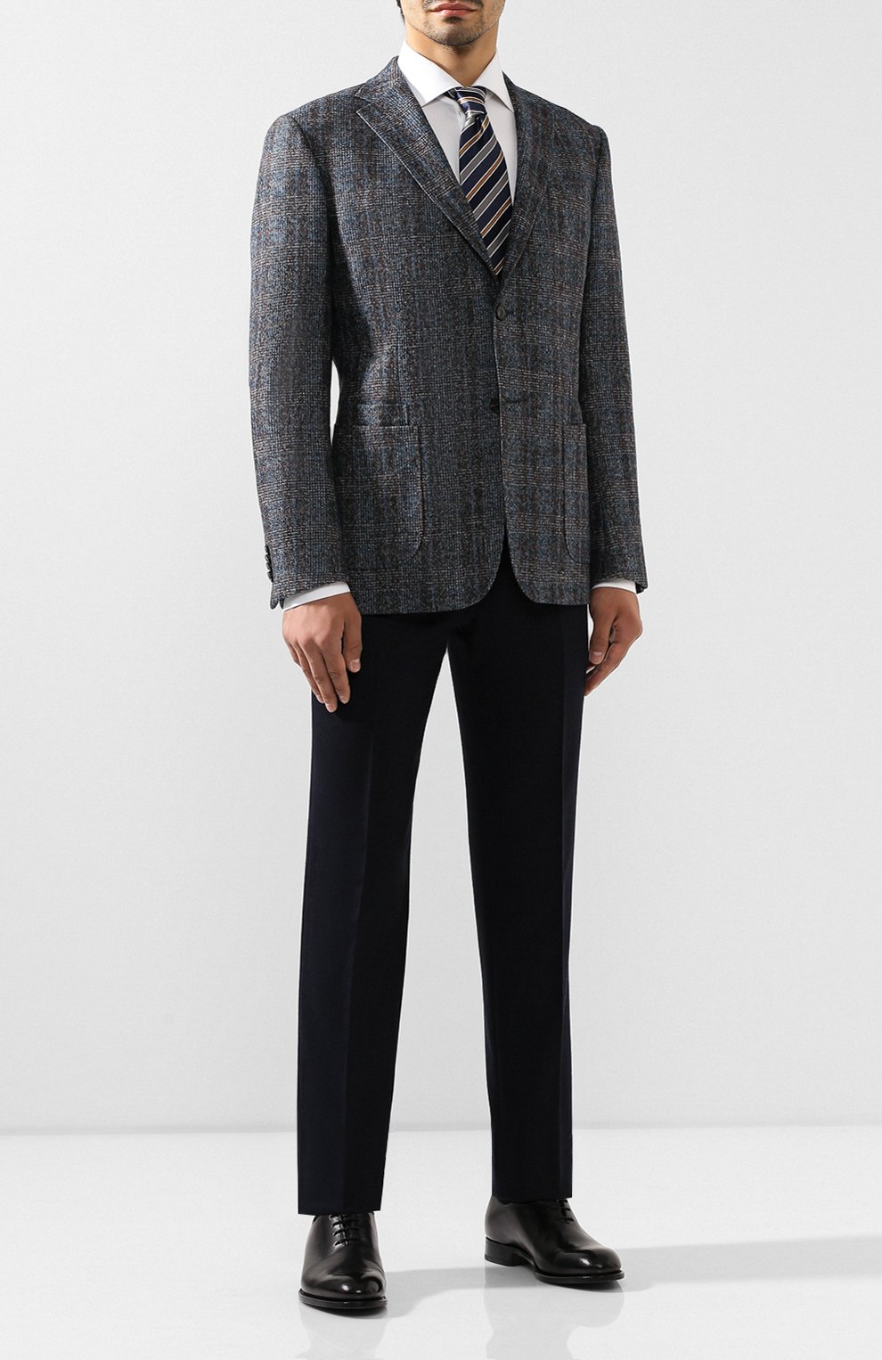 Хлопковая сорочка KITON белого цвета по цене 77850 руб., арт. UCID/H003707, фото 2 Хлопковая сорочка KITON, арт. UCID/H003707, фото 2