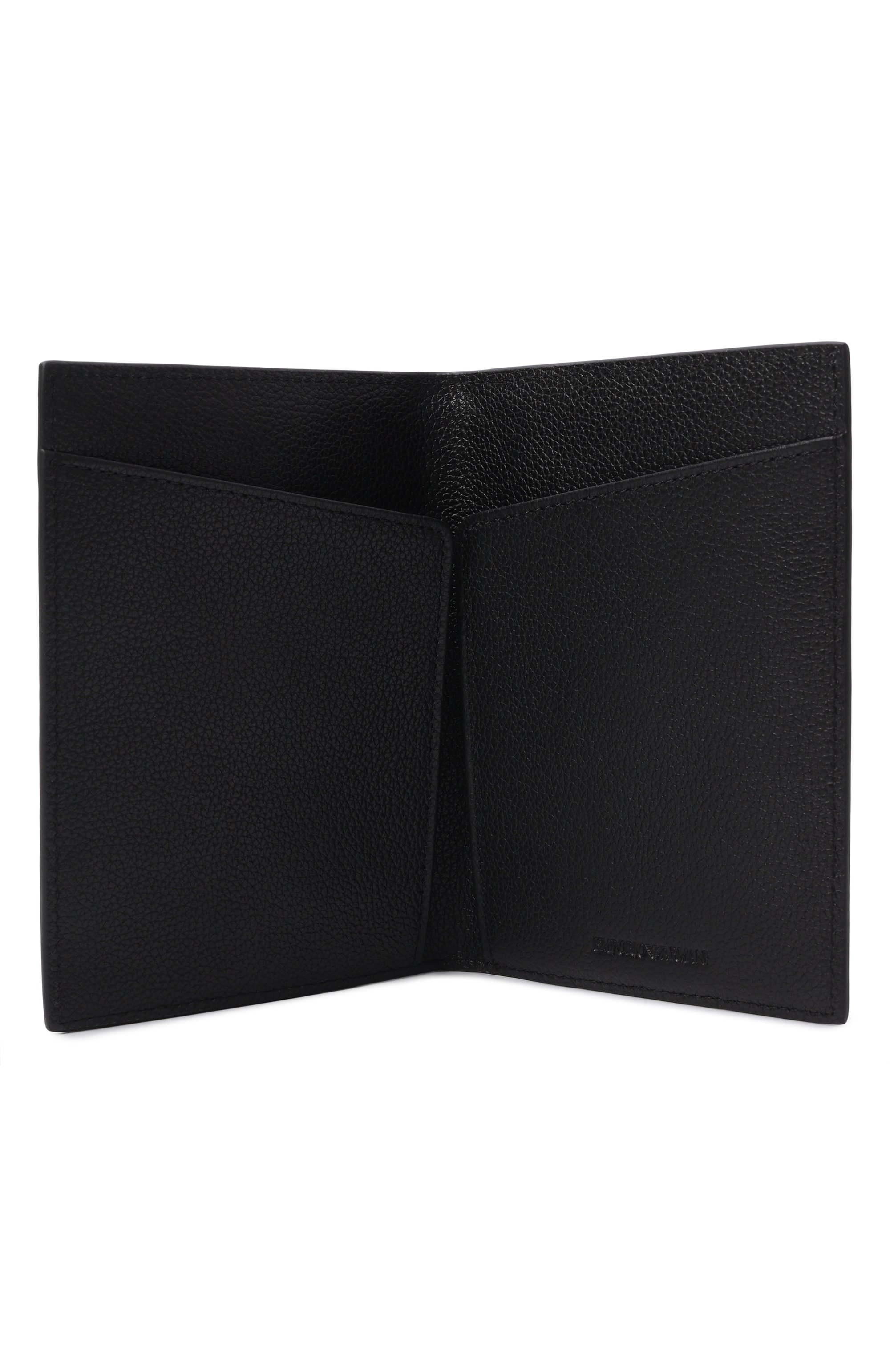 Кожаная обложка для паспорта EMPORIO ARMANI черного цвета по цене 19950 руб., арт. EM004546/AF13788, фото 3 Кожаная обложка для паспорта EMPORIO ARMANI, арт. EM004546/AF13788, фото 3