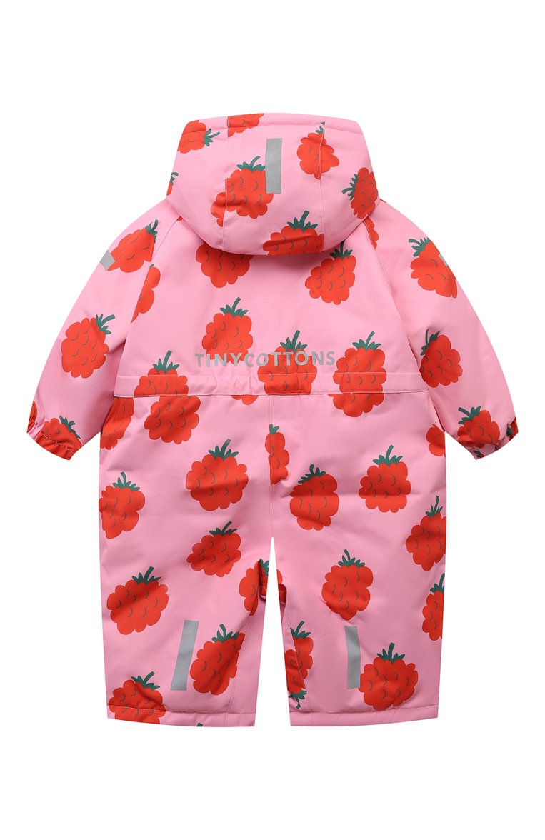 Детского утепленный комбинезон TINYCOTTONS розового цвета, арт. AW23-273 | Фото 2 (Материал сплава: Проставлено; Материал подклада: Синтетический материал; Нос: Не проставлено; Материал внешний: Синтетический материал; Кросс-КТ НВ: Утепленные)