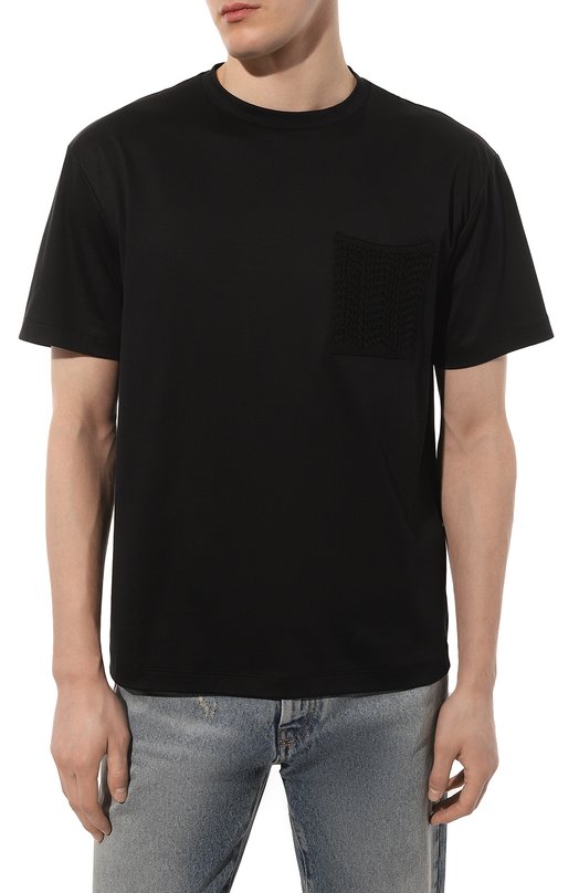 Хлопковая футболка Giorgio Armani 3RSM74/SJXDZ Чёрный  3RSM74/SJXDZ Фото 3