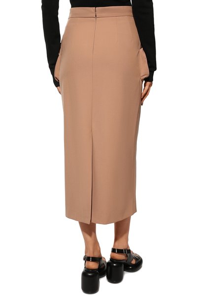 Юбка DRIES VAN NOTEN бежевого цвета по цене 64800 руб., арт. 221-010820-4036, фото 4 Юбка DRIES VAN NOTEN, арт. 221-010820-4036, фото 4