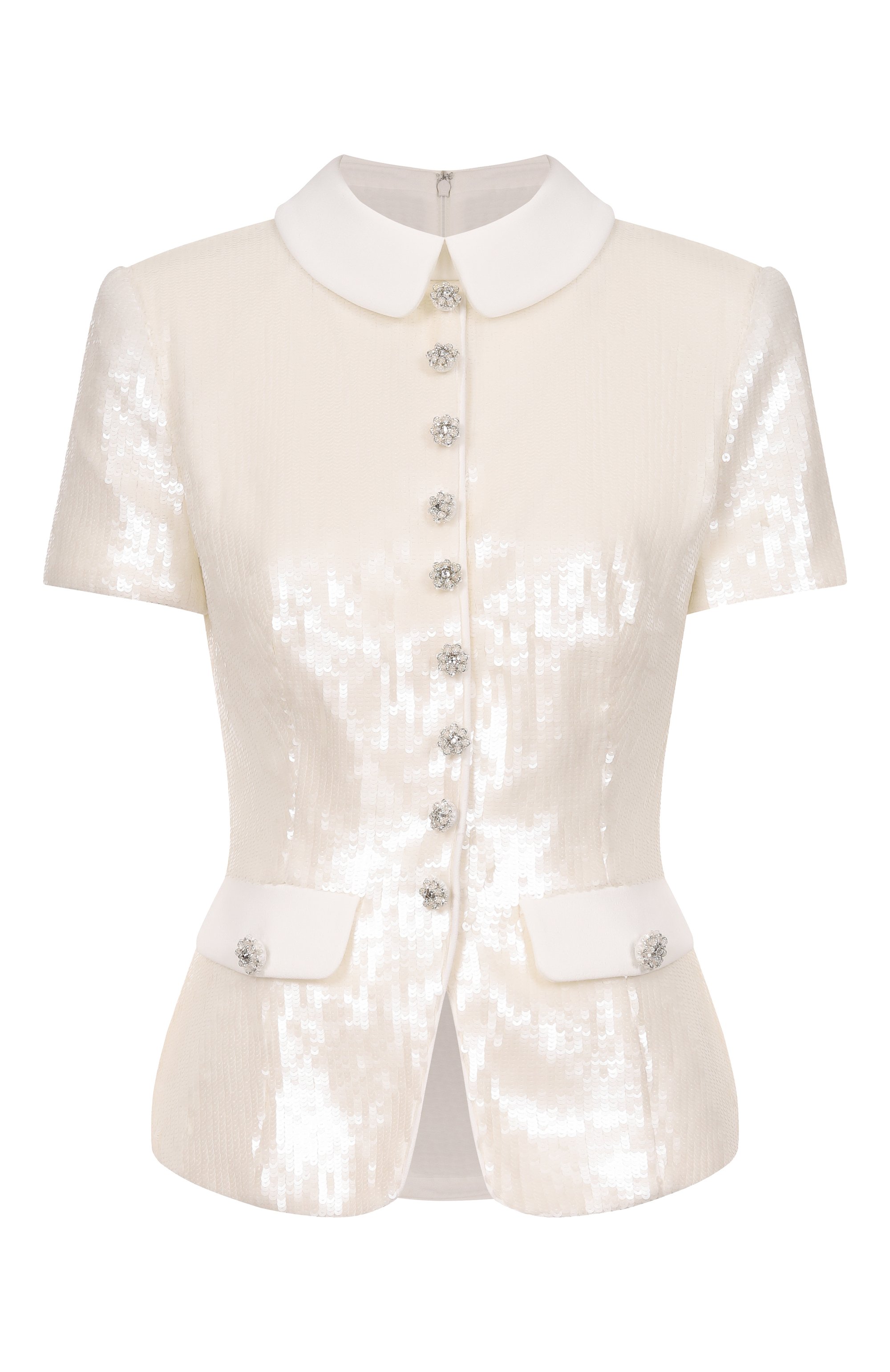 Топ с отделкой пайетками SELF-PORTRAIT, арт. RS26016TW, фото 1