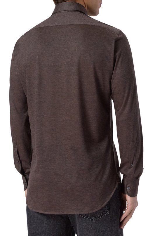Кашемировая рубашка MVST MAN SHIRT L/S/15804 Коричневый  MAN SHIRT L/S/15804 Фото 4