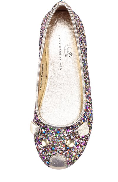 Текстильные балетки с глиттером MARC JACOBS (THE), арт. W19066/28-35, фото 4