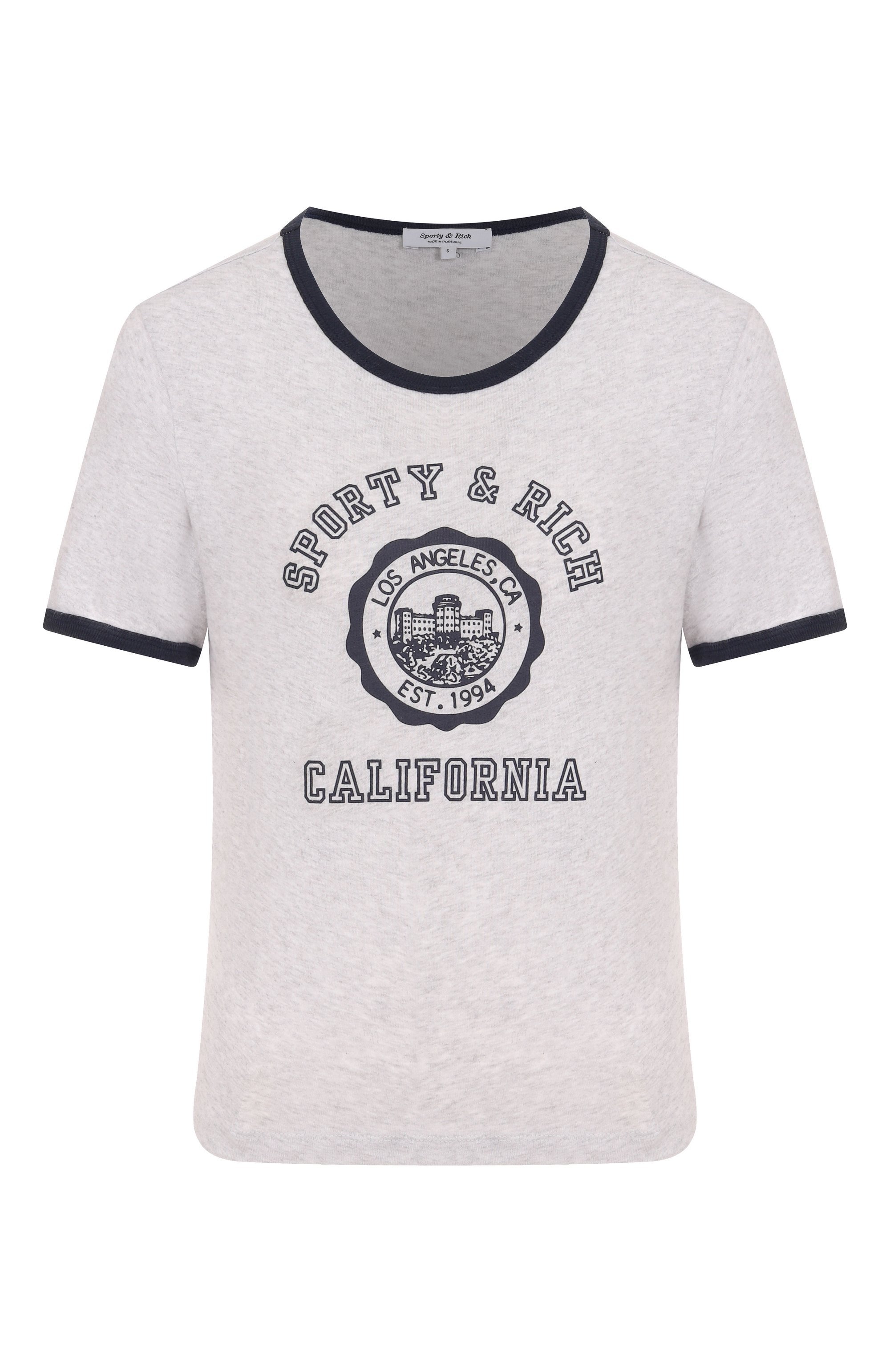 Хлопковая футболка SPORTY AND RICH, арт. T0088625508GY18, фото 1