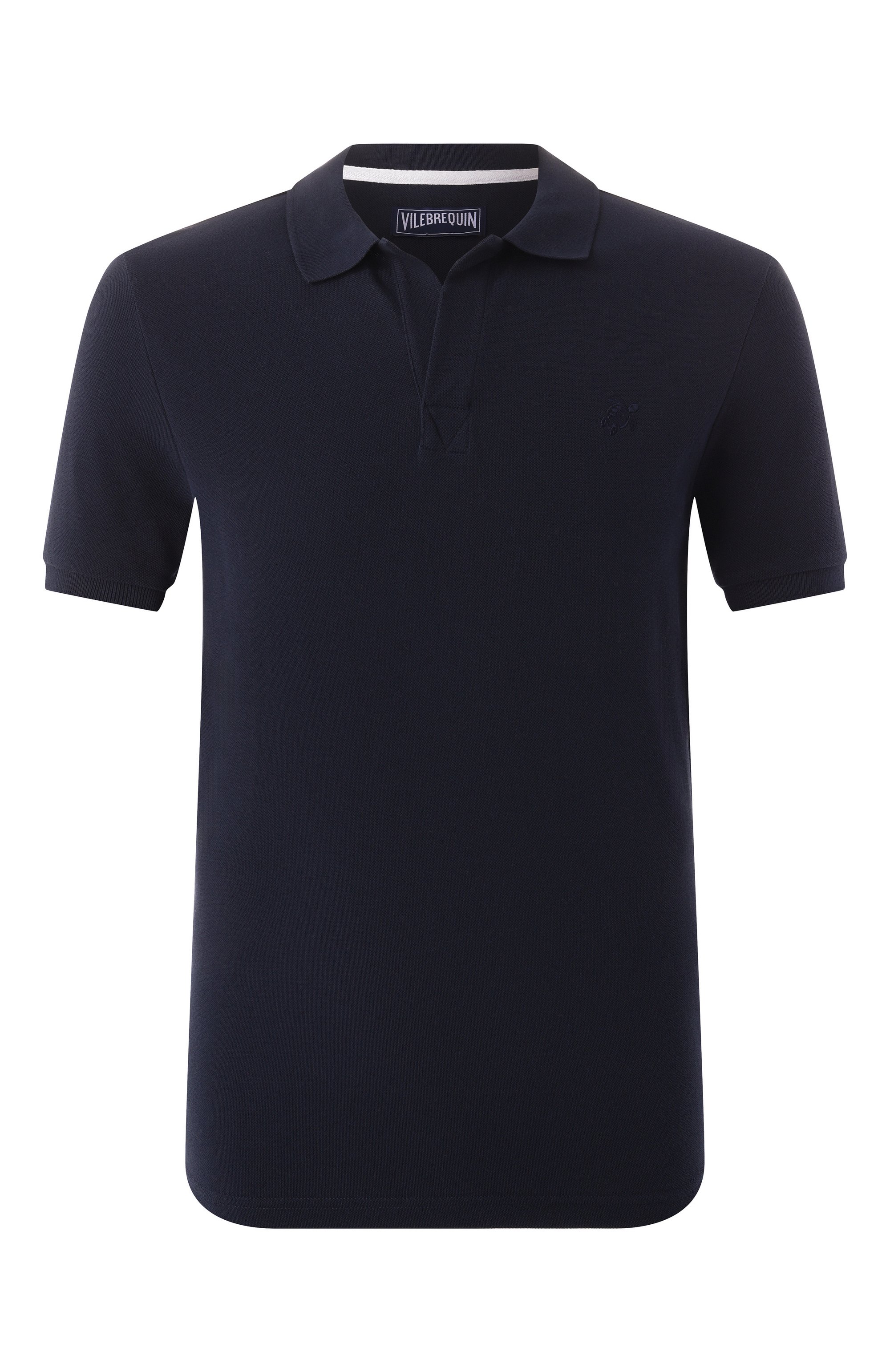 Хлопковое поло VILEBREQUIN темно-синего цвета по цене 17050 руб., арт. PALATIN/H2N00, фото 1 Хлопковое поло VILEBREQUIN, арт. PALATIN/H2N00, фото 1