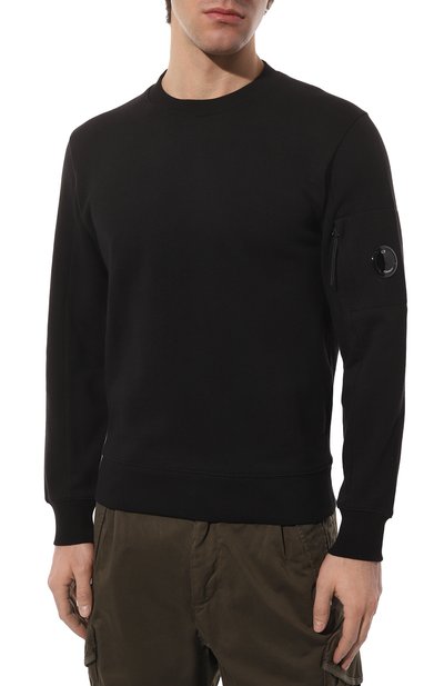 Хлопковый свитшот C.P. COMPANY черного цвета по цене 24100 руб., арт. 14CMSS022A-005086W, фото 3 Хлопковый свитшот C.P. COMPANY, арт. 14CMSS022A-005086W, фото 3