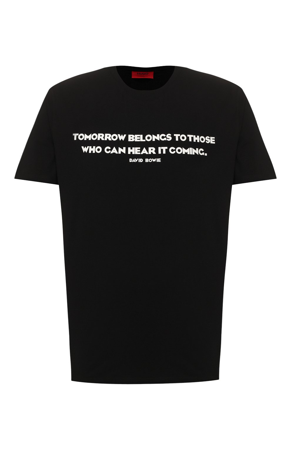 Хлопковая футболка HUGO черного цвета по цене 8480 руб., арт. 50428529, фото 1 Хлопковая футболка HUGO, арт. 50428529, фото 1