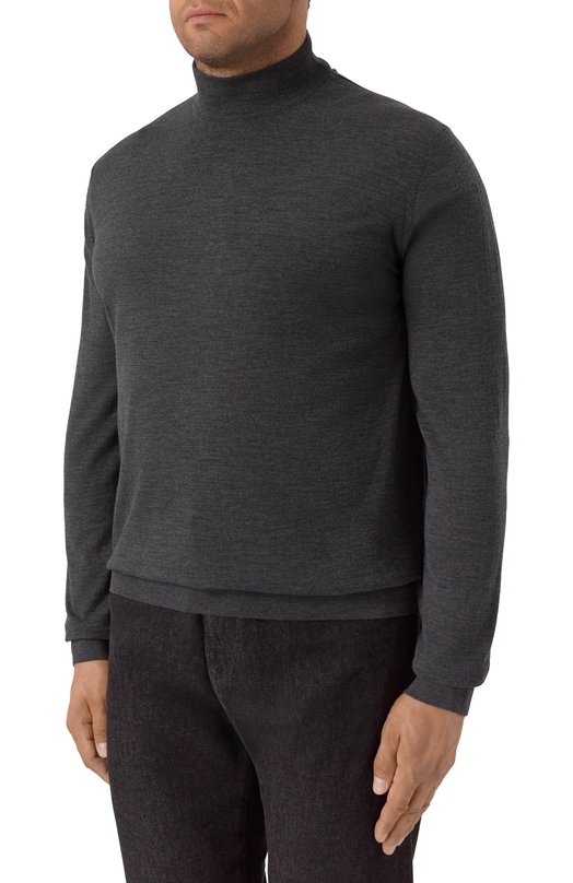Шерстяная водолазка Kiton UMK0897 Серый  UMK0897 Фото 3