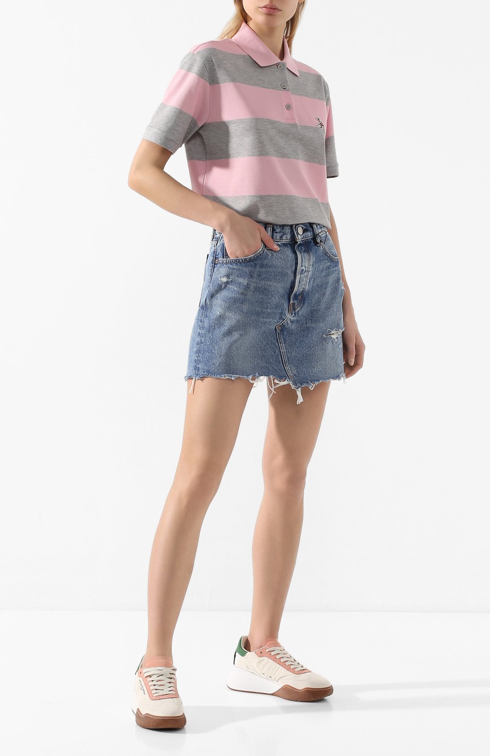 Хлопковое поло BURBERRY, арт. 8029623, фото 2