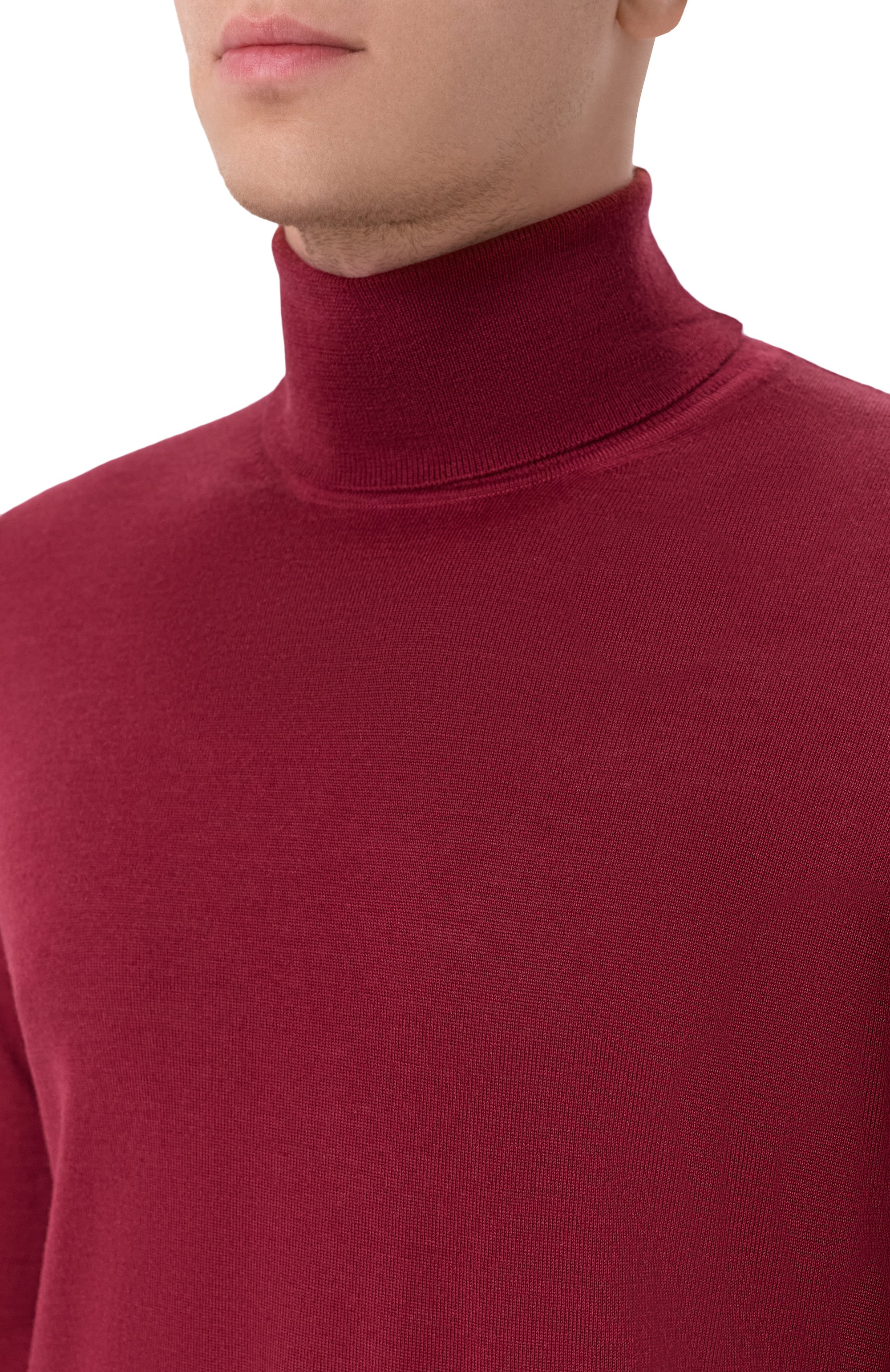 Шерстяная водолазка BOSS бордового цвета по цене 23950 руб., арт. 50468262, фото 5 Шерстяная водолазка BOSS, арт. 50468262, фото 5