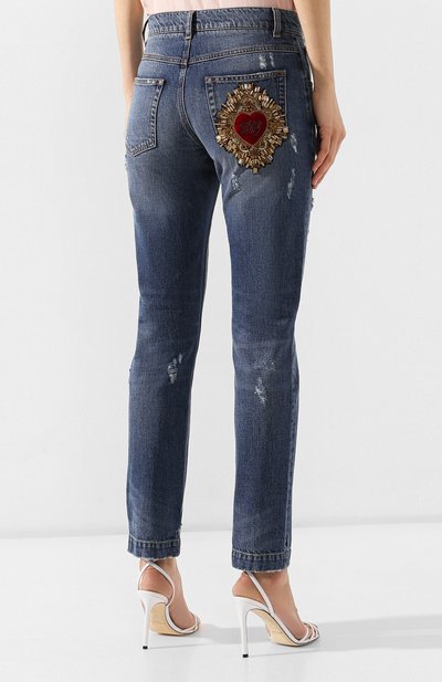Джинсы с потертостями DOLCE & GABBANA, арт. FTBI2Z/G8X99, фото 4