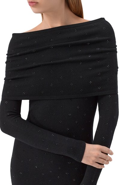 Шерстяное платье с отделкой стразами MAX MARA, арт. MXMADATTI, фото 4