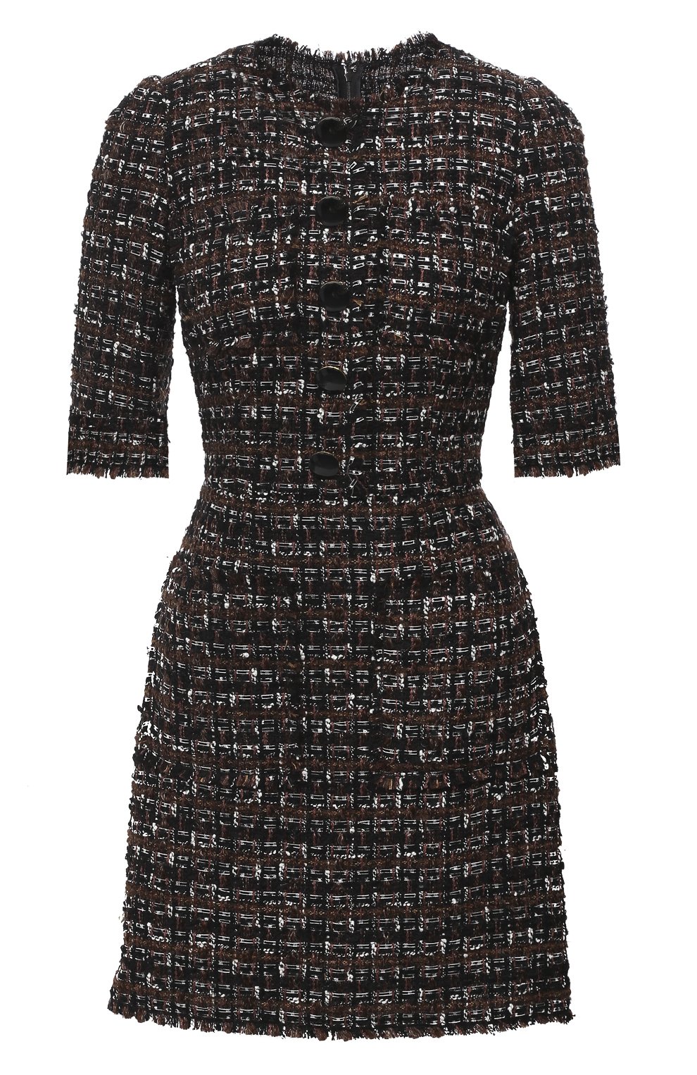 Платье DOLCE & GABBANA коричневого цвета по цене 176000 руб., арт. F6E8RT/HUMEI, фото 1 Платье DOLCE & GABBANA, арт. F6E8RT/HUMEI, фото 1