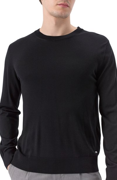 Шерстяной джемпер BRIONI черного цвета по цене 126000 руб., арт. UMQ90L/0ZK82, фото 5 Шерстяной джемпер BRIONI, арт. UMQ90L/0ZK82, фото 5