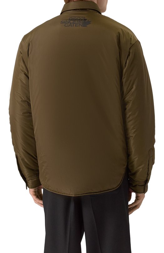 Утепленная куртка-рубашка Dsquared2 S74DM0944/S53817 Хаки  S74DM0944/S53817 Фото 4